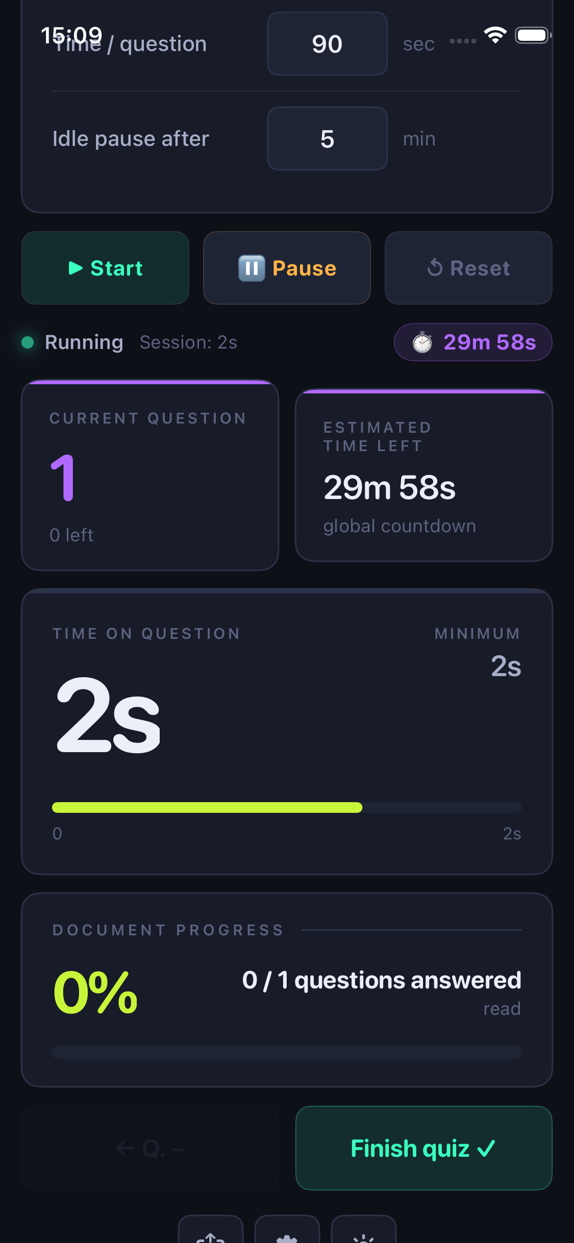 Session running
