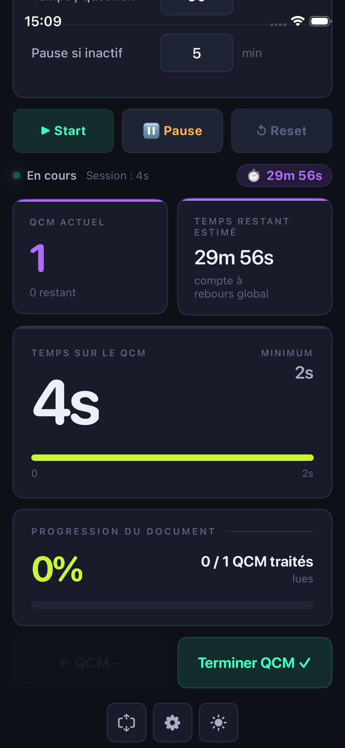Session en cours